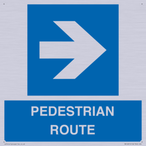 PEDESTRIAN ROUTE - right arrow